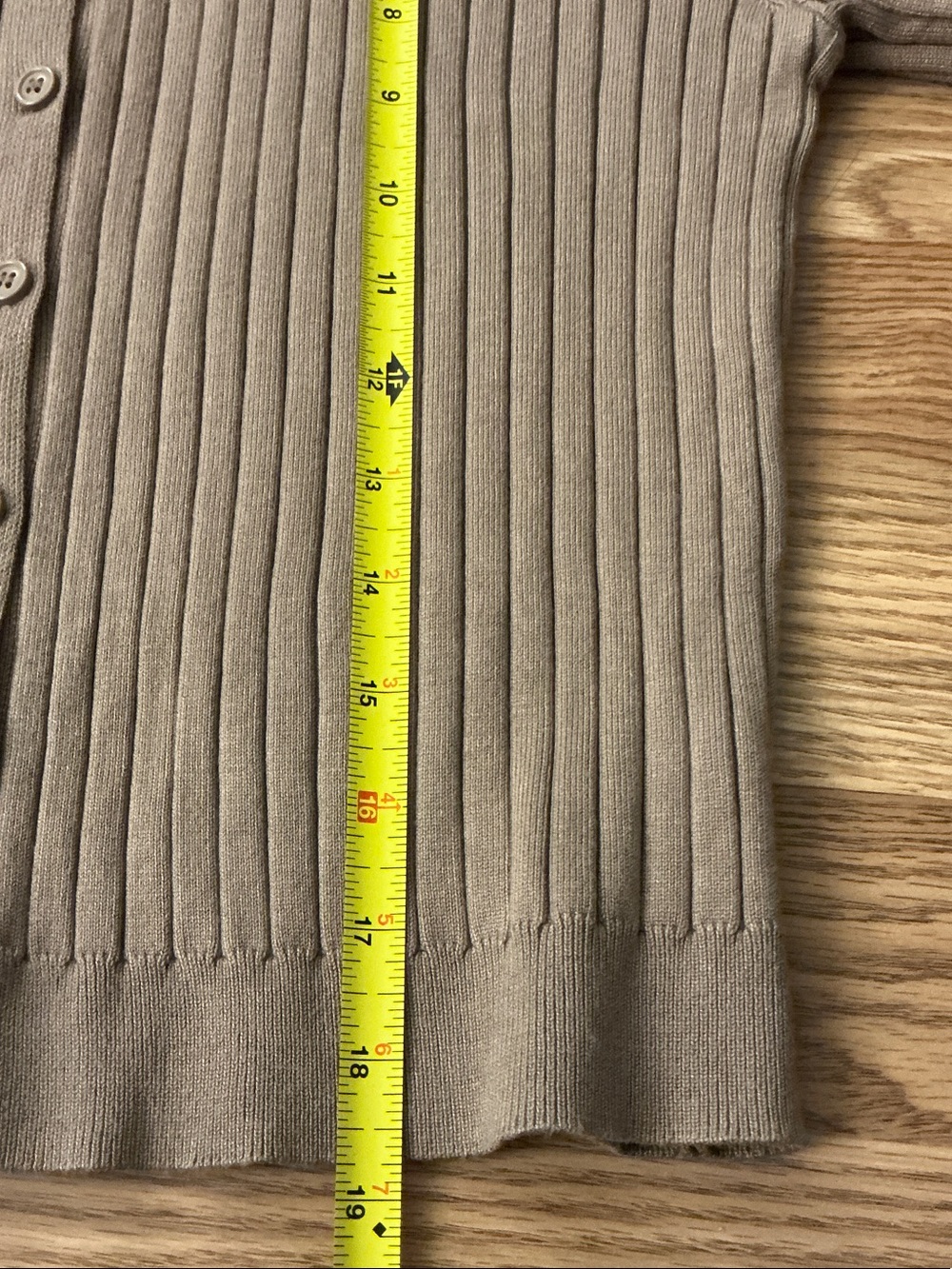 Pink Rose Ribbed Button-Front Long Sleeve Top Size Large - Picture 5 of 5